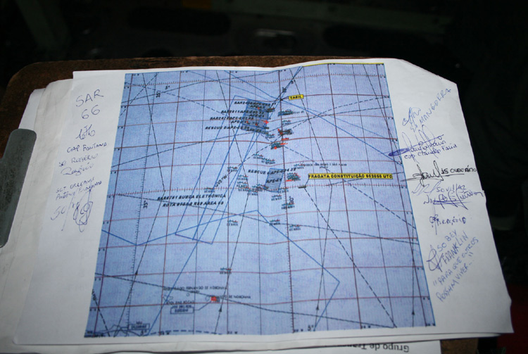 Carte de Recherche de l'A330 de Air France