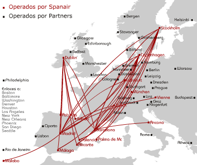 Routes de Spanair