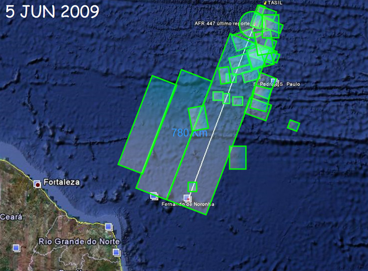 Zone de Recherche en mer de l'Air France 447